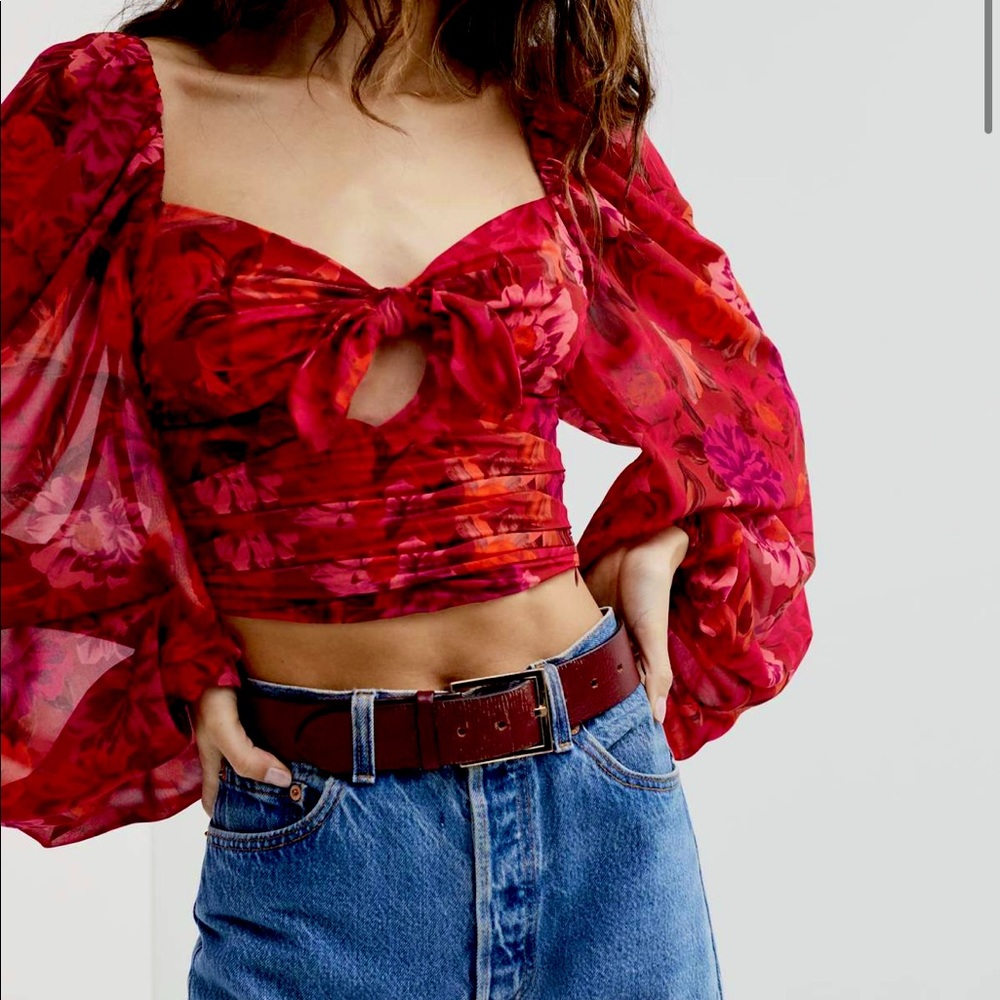 NWT For Love & Lemons - TRISHA CROP TOP